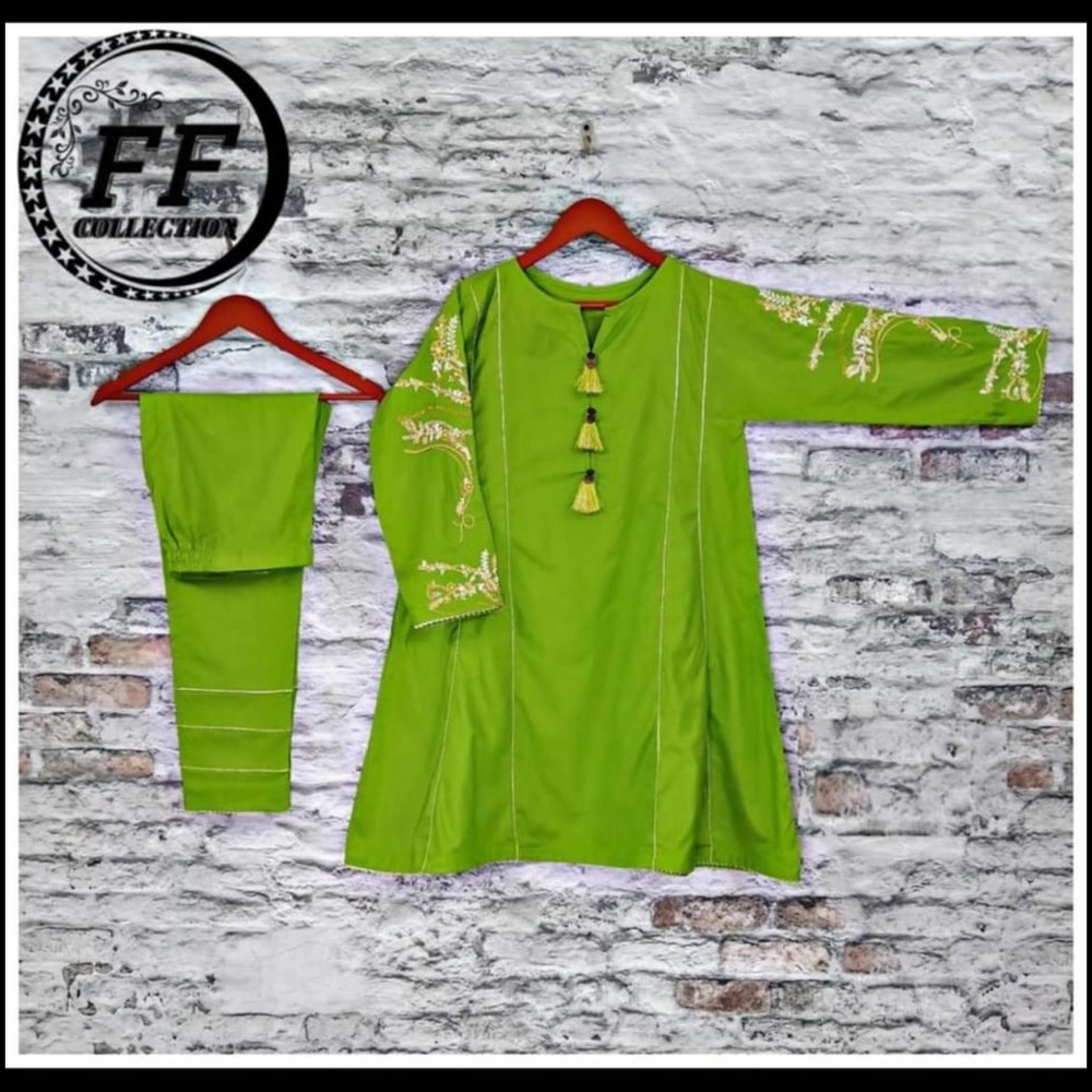 Cotton suit with trousers